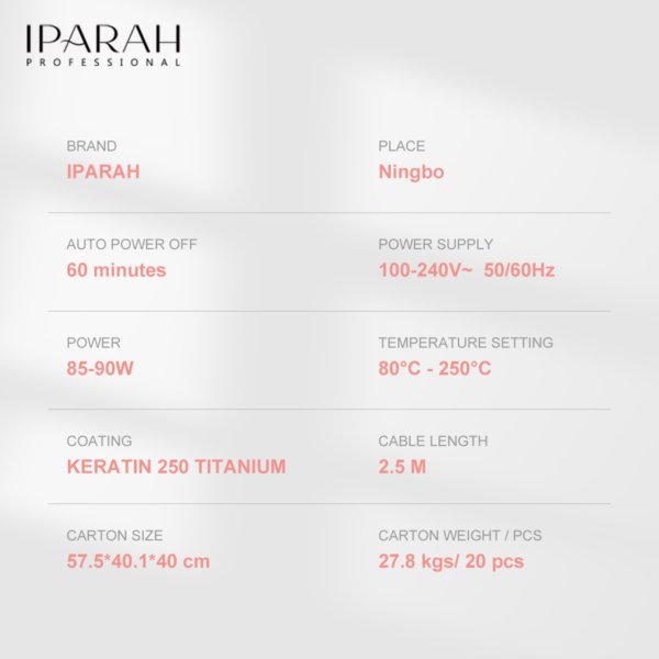 P-110 Hair Straightener Buy Iparah Professional 11
