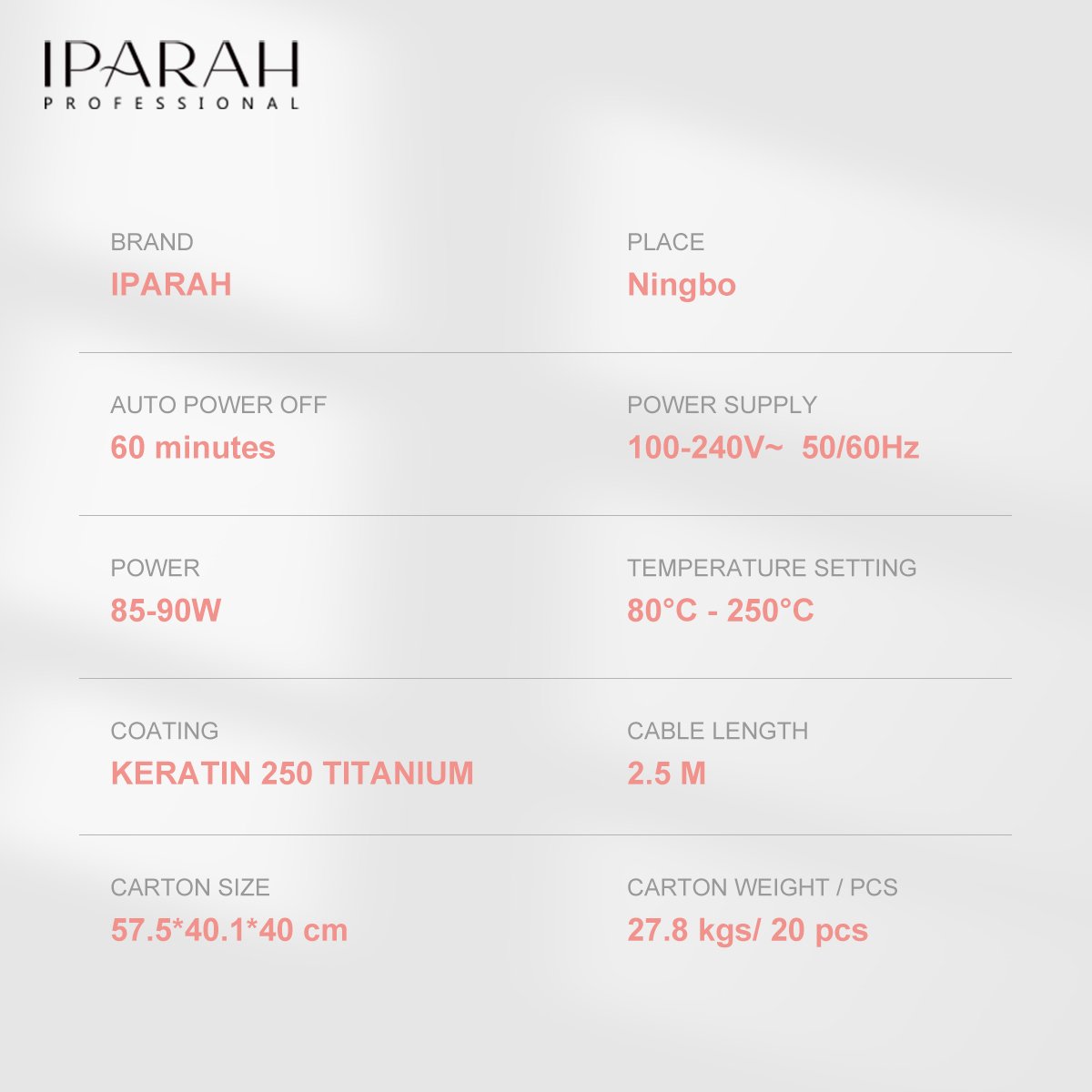 P-110 Hair Straightener Buy Iparah Professional 11