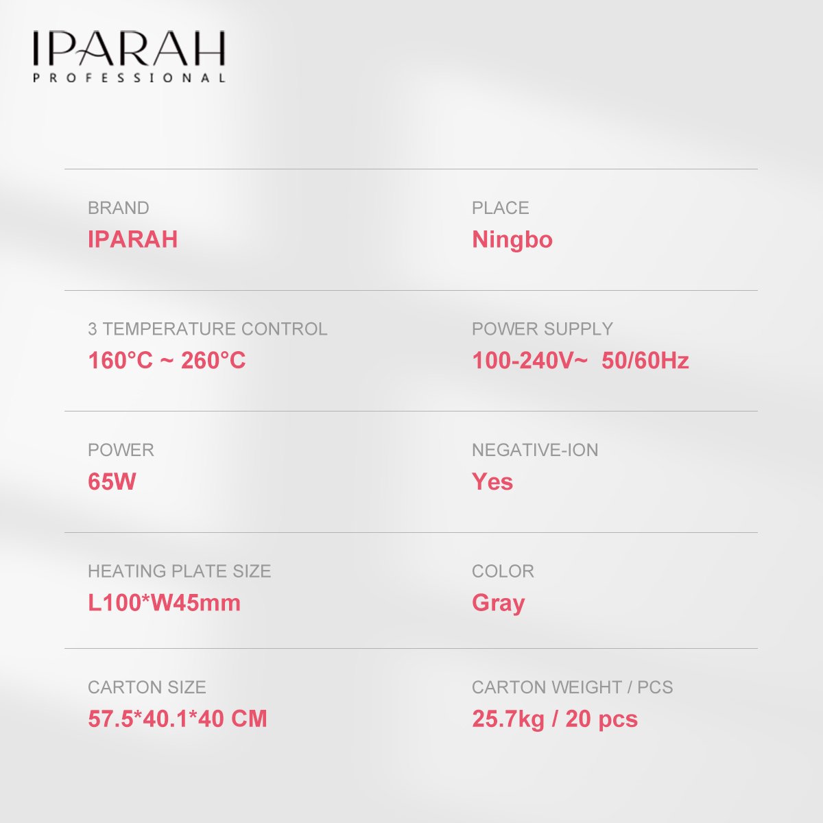P-113 Hair Straightener Buy iparah professional 7