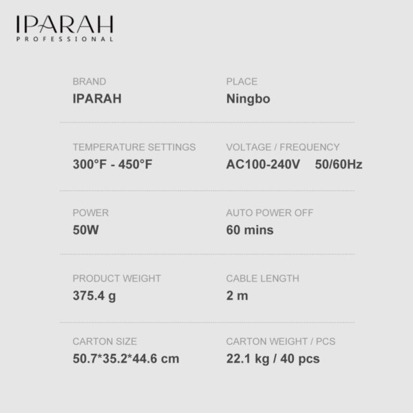 P-122 Hair Straightener Buy Iparah professional 7