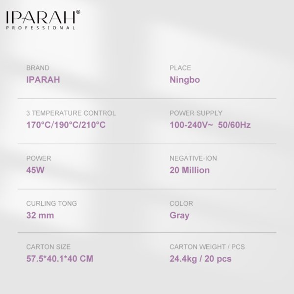 P-208 Hair Curling Iron buy iparah professional 6