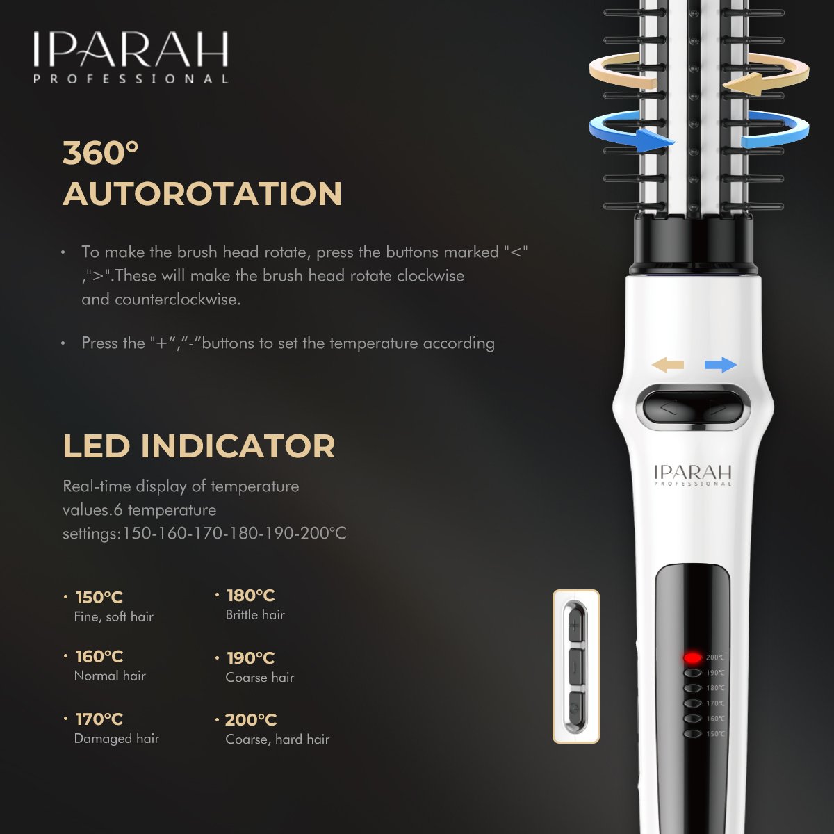 P-280 W Hair Curling Iron buy iparah professional 4