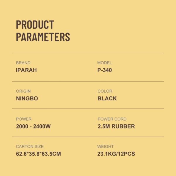 P-340 Hair Dryer & Hot Air Styler 5