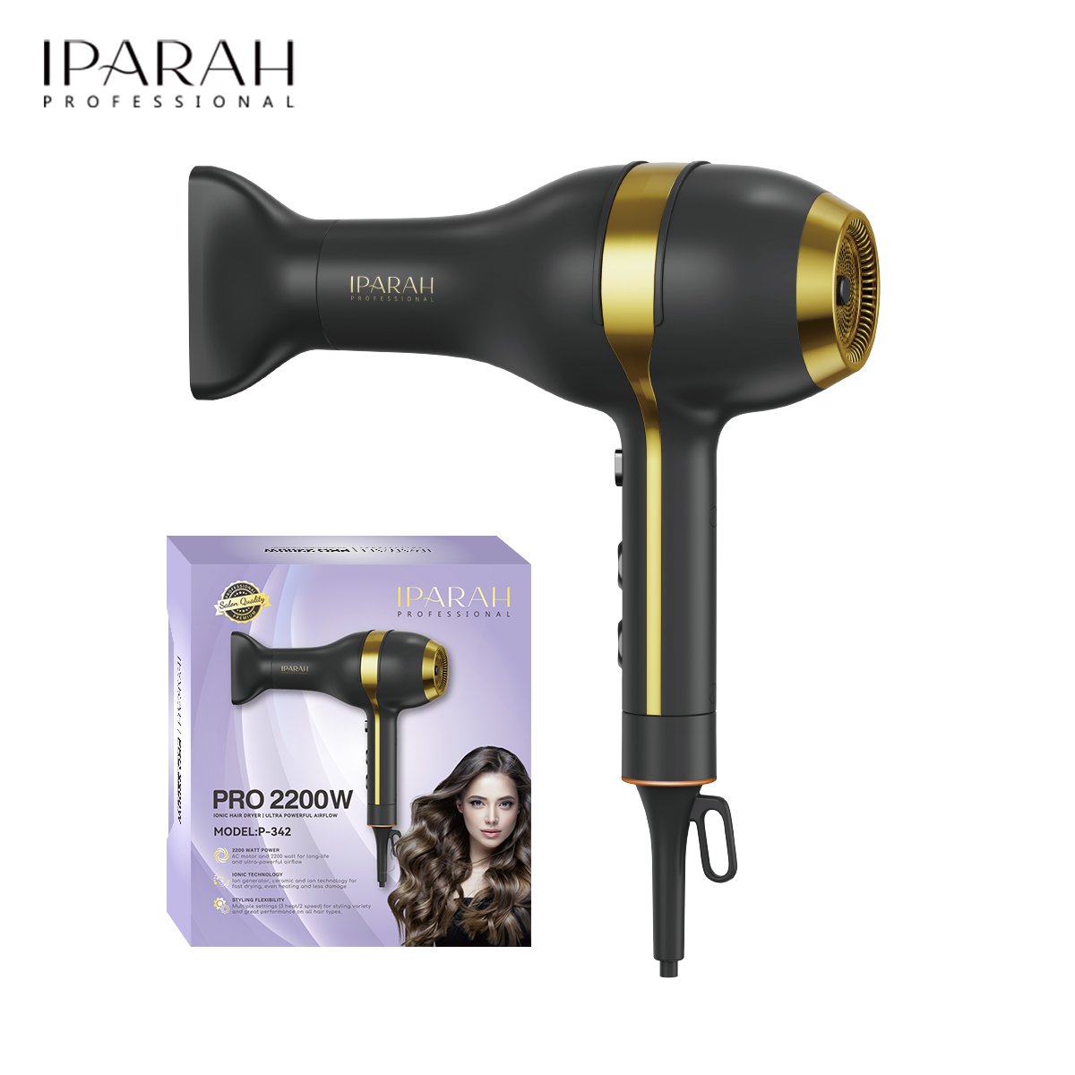 P-342 Hair Dryer & Hot Air Styler buy iparah professional